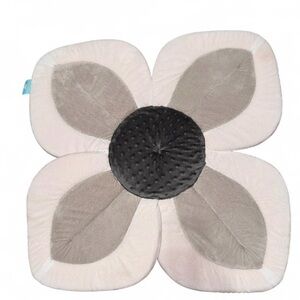 Blooming Bath Neutral Gray & Cream Bath Pillow